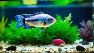 feeding oscar fish